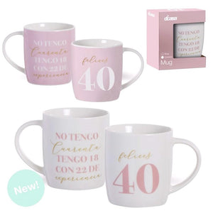 TAZA 40 CUMPLEAÑOS