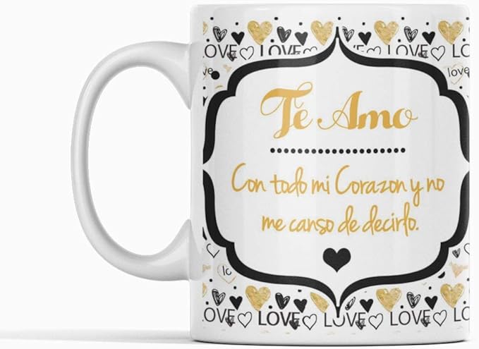 Taza de cafe Te amo. Taza de cafe para pareja de enamorados