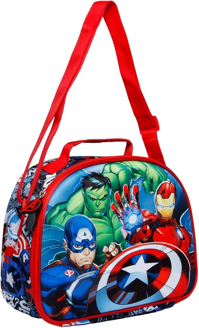 Los Vengadores Superpower-Bolsa Portamerienda 3D, Rojo