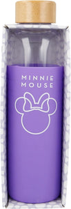 Botella de cristal con Silicona Funda, 585 ml Capacidad, Minnie