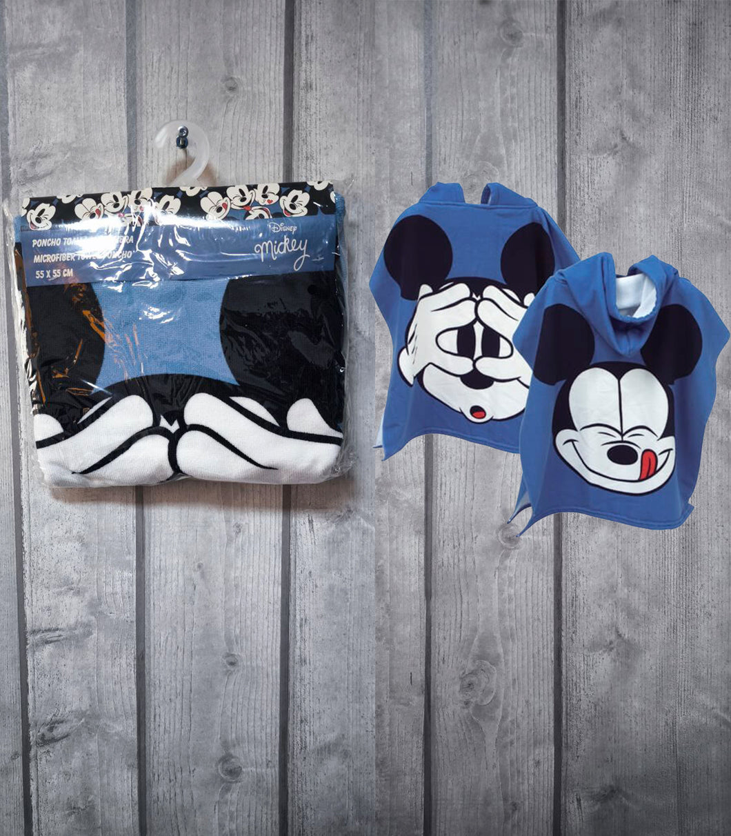 Poncho de Mickey Mouse 55 x 110 cm. Microfibra