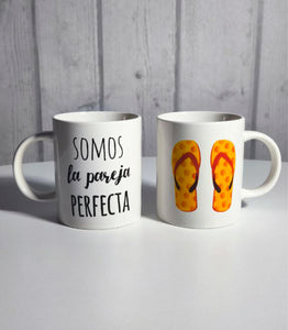 TAZA CON FRASE "Somos la pareja perfecta"