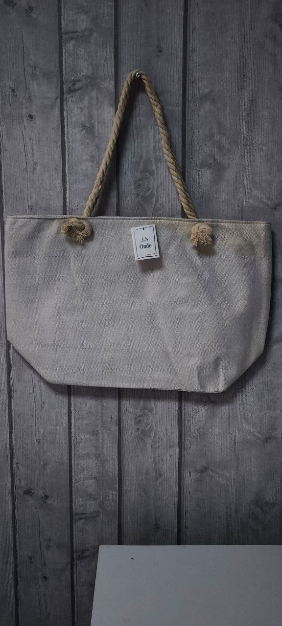 Bolso playa Liso Beige Claro