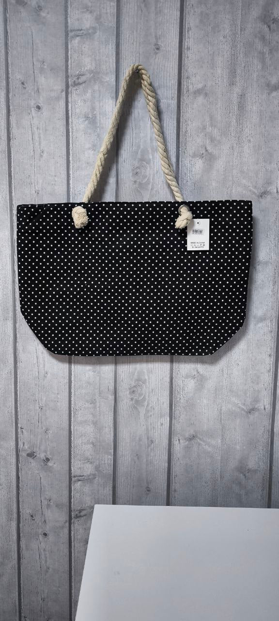 Bolso playa Lunares Negro