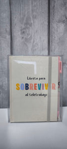 Libreta De Notas A6 Con Boli  "Sobrevivir al teletrabajo"